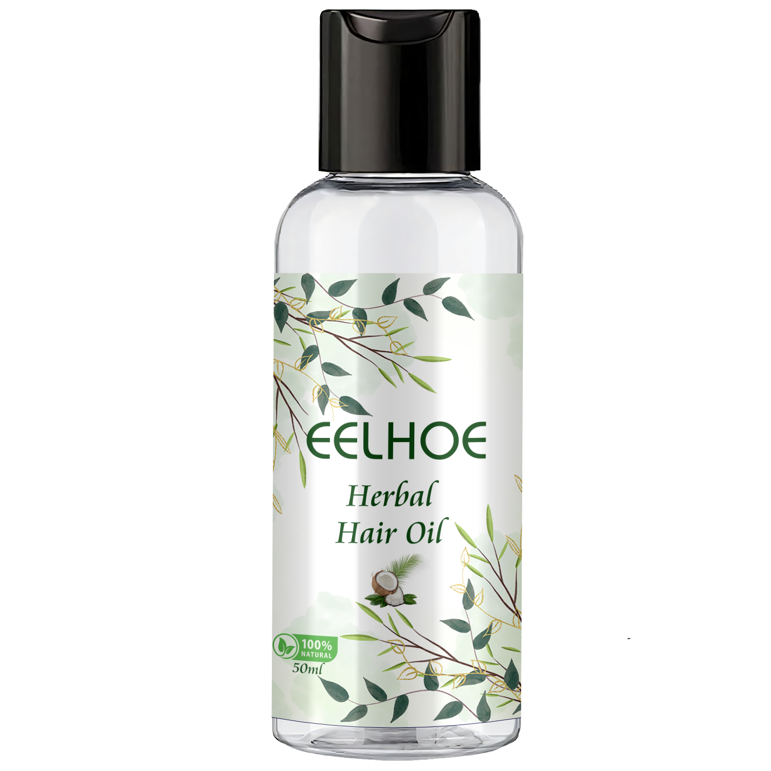 Picture of EELHOE Herbal Hair Oil Herbal Essences Pure Hair Oil Blend Coconut & Aloe Hair Serum Smoothing Soften Repair Anti-Dandruff Hair Frizz Oi Essential Scalp Damaged Treatment Hair Products