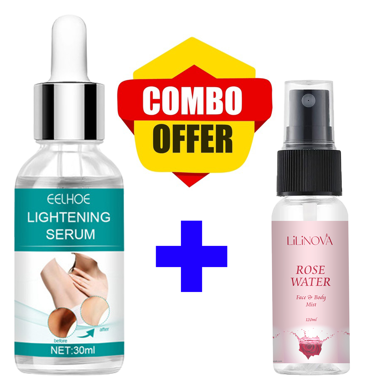 Picture of Combo Offer EELHOE Lightening Serum and LiLiNOVA Rose Water For Underarm And Private area
