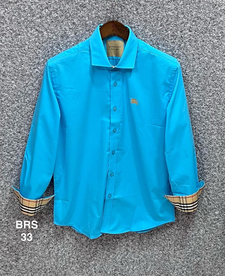 Picture of Burberry Stretch Formal Collar Shirt 33 Paste