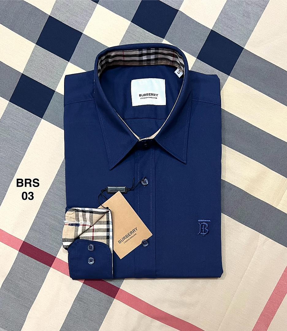 Picture of Burberry BT Solid Shirt 03 Navy