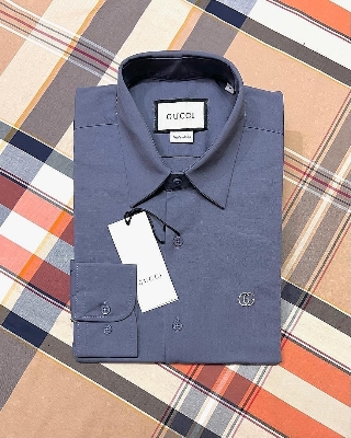 Picture of Gucci Solid Shirt Ash