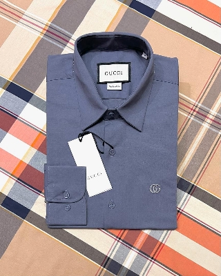 Picture of Gucci Solid Shirt Ash