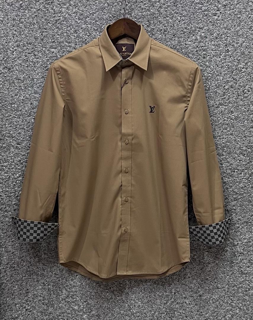 Picture of LV Solid Shirt 23 Biscuit