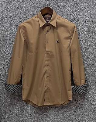 Picture of LV Solid Shirt 23 Biscuit