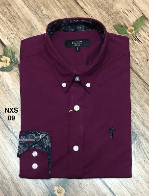 Picture of Next Solid Shirt 09 Contrast Marron