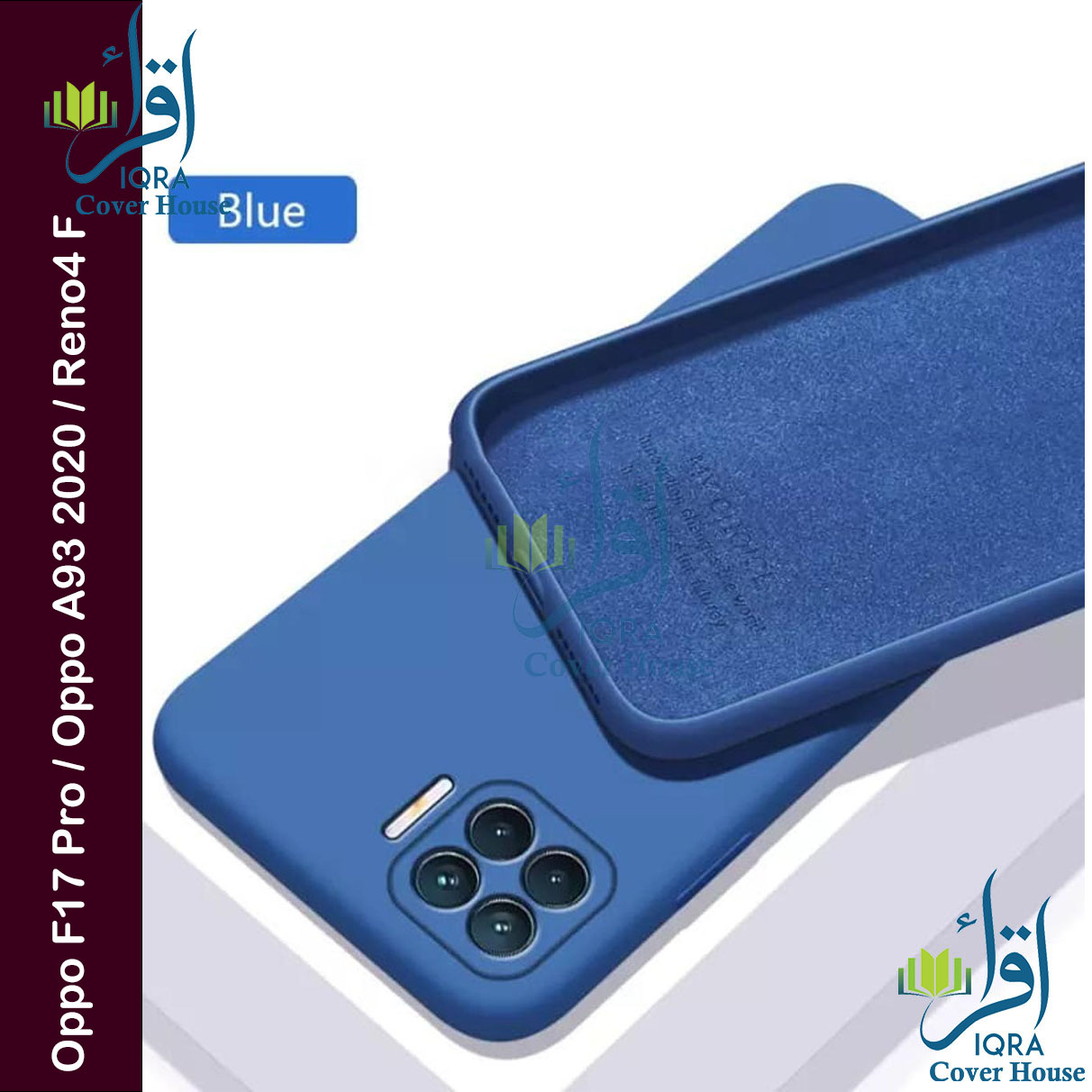 Picture of Original Premium Liquid Silicone Phone case for Oppo F17 Pro / Oppo A93 2020 / Oppo Reno4 F Liquid Silicon Mobile Back Case Soft Silicone Phone Cover