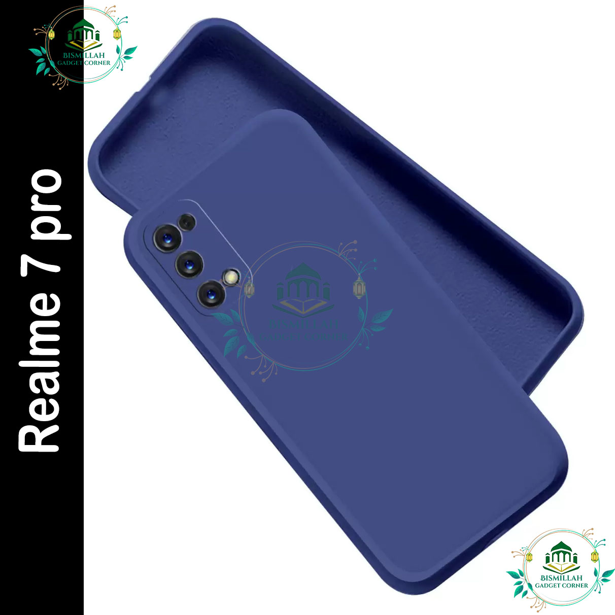 Picture of Original Premium Liquid Silicone Phone case for Realme 7 pro Liquid Silicon Mobile Back Case Soft Silicone Phone Cover