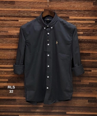 Picture of Ralph Lauren Stretch Solid Shirt 32 Deep Ash