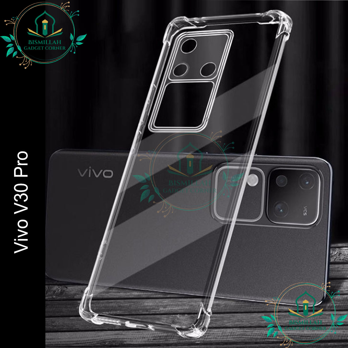 Picture of Transparent back cover For vivo V30 Pro 5G Luxury transparent Protect Back Cover Soft Case