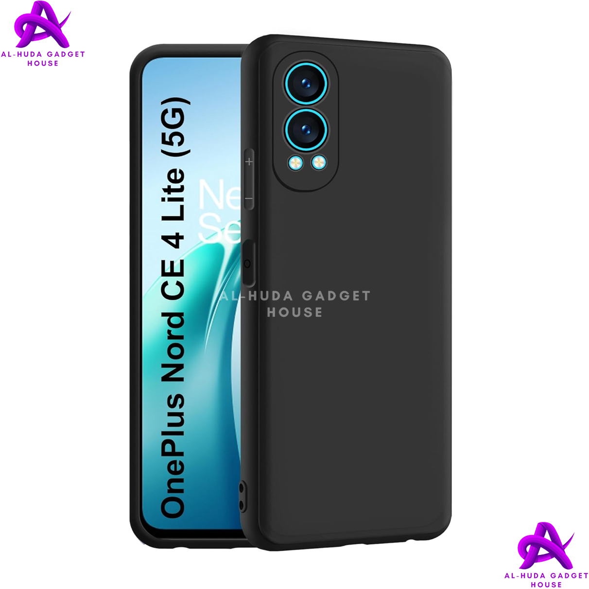 Picture of For OnePlus Nord CE4 Lite 5G / 1+ Nord CE4 Lite 5G Back Cover | Soft Silicone Case | Fully Transparent  Clear Hard PC Back Cover Case with Shockproof Premium TPU Black Border |