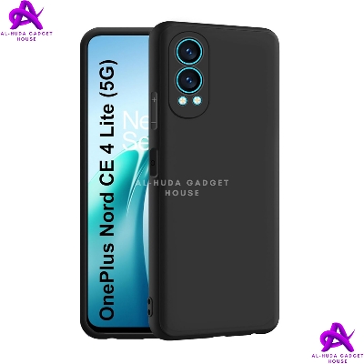 Picture of For OnePlus Nord CE4 Lite 5G / 1+ Nord CE4 Lite 5G Back Cover | Soft Silicone Case | Fully Transparent  Clear Hard PC Back Cover Case with Shockproof Premium TPU Black Border |