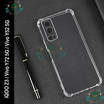 Picture of Shockproof Transparent Crystal Clear Back Cover for iQOO Z3 Vivo Y72 5G Vivo Y52 5G Flexible Matte Protective Lens Silicone Case with Full Body Bumper