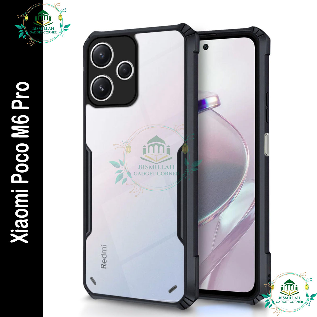 Picture of Original Xundd Back Cover for Xiaomi Poco M6 Pro Transparent Hybrid Hard PC Back Bumper