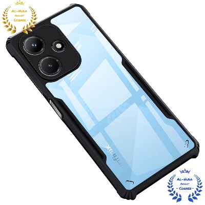 Picture of Shockproof & Transparent Crystal Clear Back Cover Case / Matte Protective Lens Flexible Back Cover for Infinix Hot 30i | Slim Silicone Cover with Soft Lining Shockproof Full Body Bumper Case