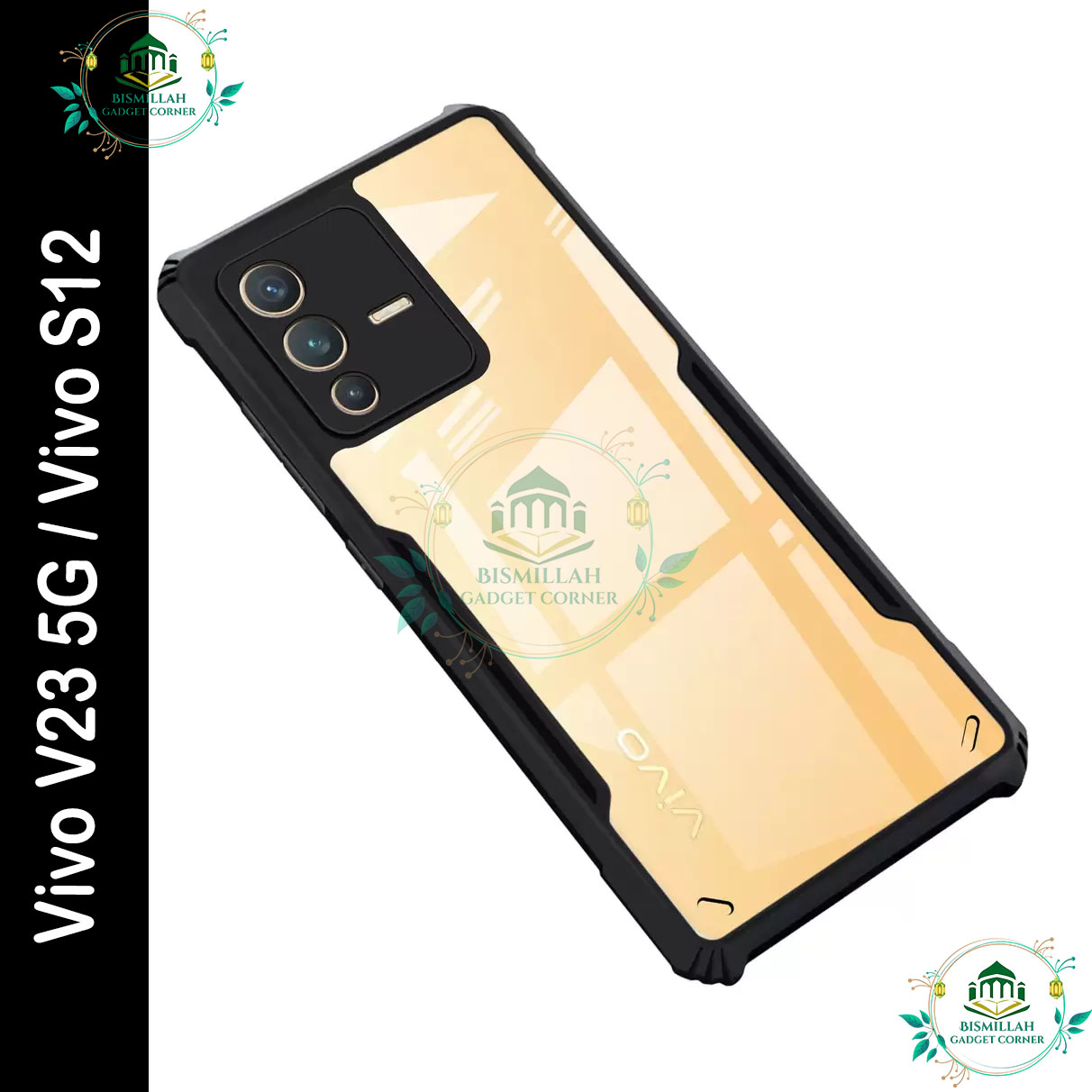 Picture of Xundd Back Cover for Vivo V23 5G / Vivo S12 Transparent Hybrid Hard PC Back Bumper