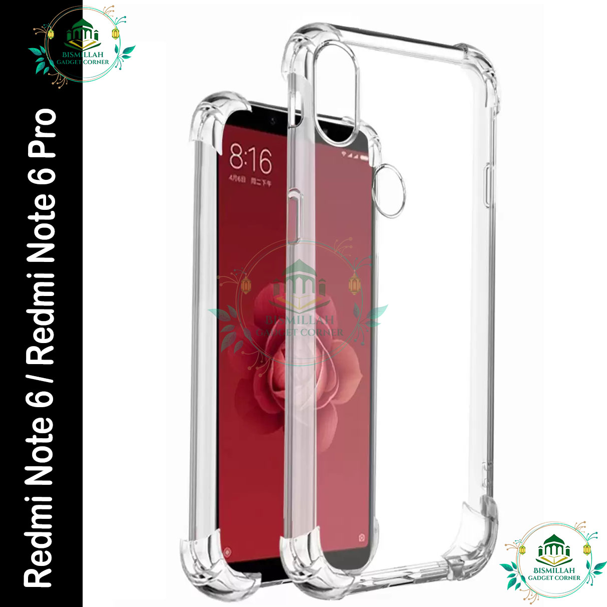 Picture of Transparent back cover For Xiaomi Redmi Note 6 / Redmi Note 6 Pro Luxury transparent Protect Back Cover Soft Case