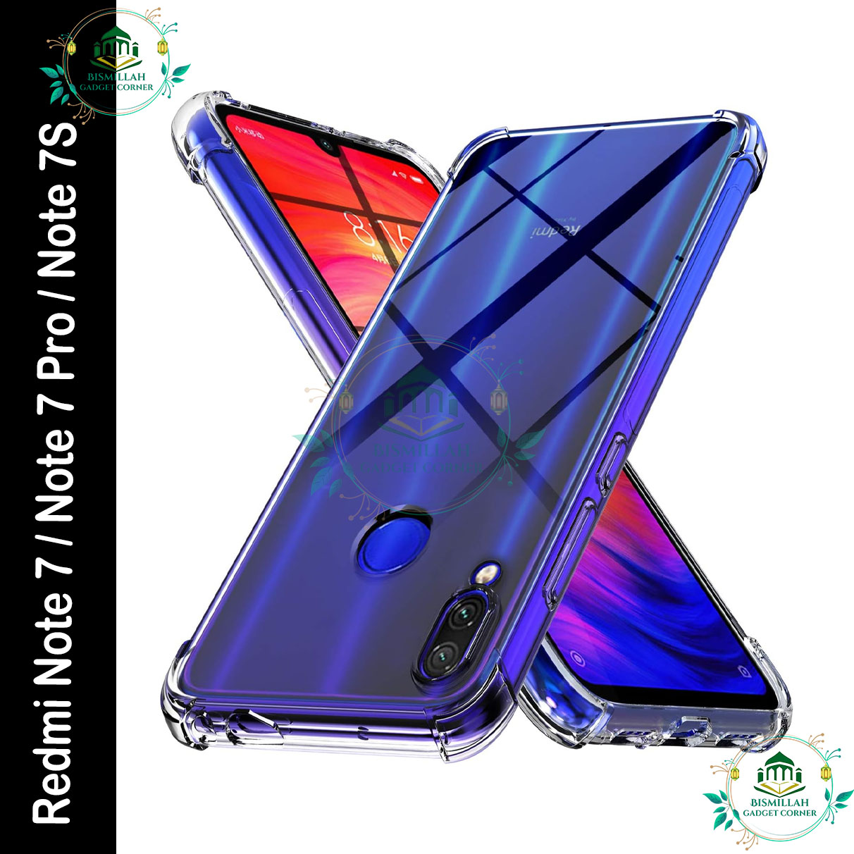 Picture of Transparent back cover For Xiaomi Redmi Note 7 / Redmi Note 7 Pro / Redmi Note 7S Luxury transparent Protect Back Cover Soft Case