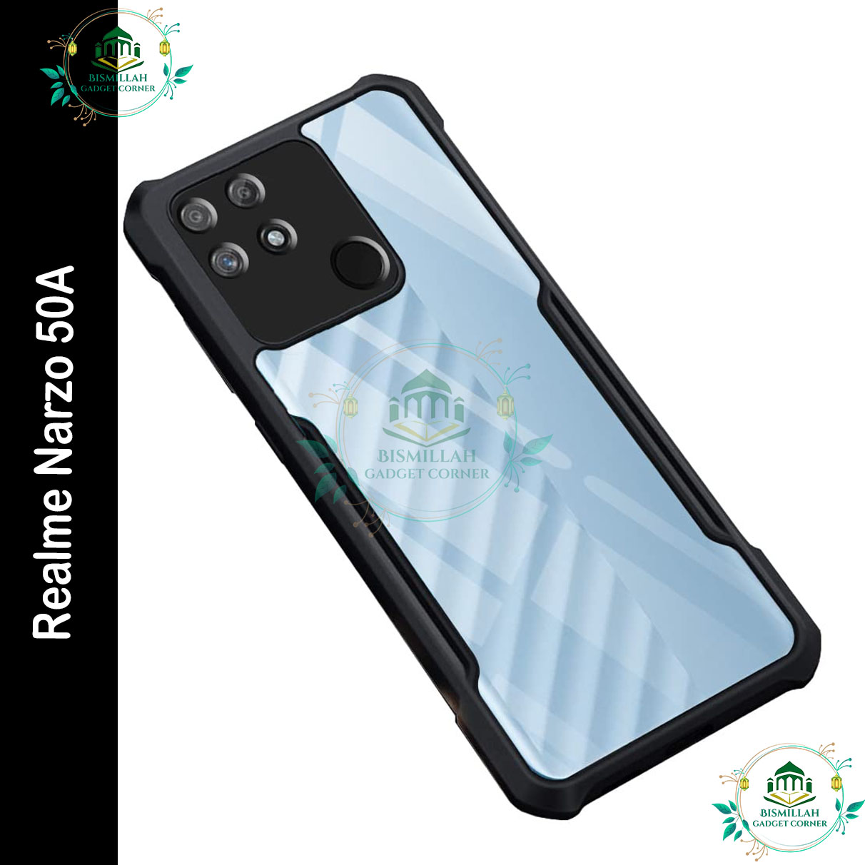 Picture of Original Xundd Back Cover for Realme Narzo 50A Transparent Hybrid Hard PC Back Bumper
