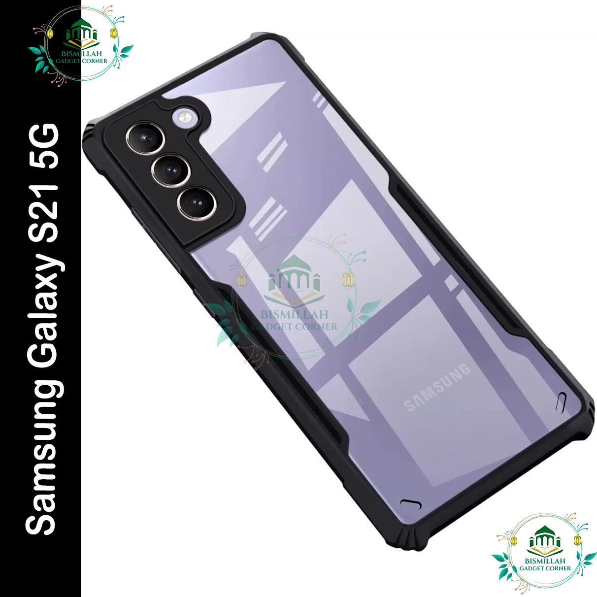 Picture of Xundd Back Cover for Samsung Galaxy S21 5G Transparent Hybrid Hard PC Back Bumper