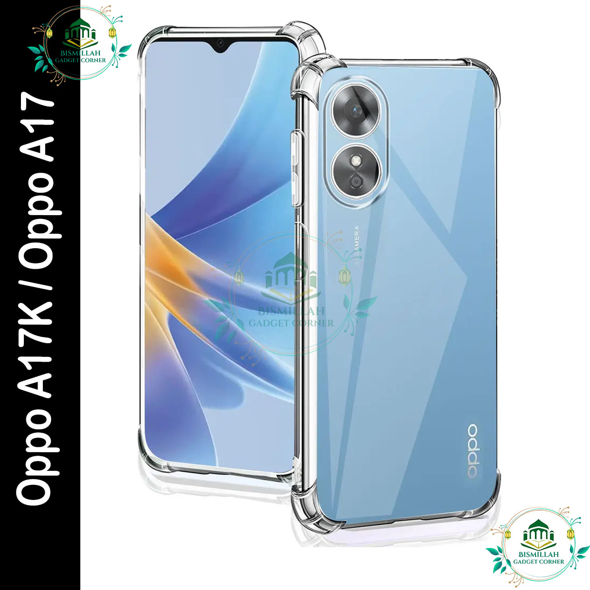 Picture of Original Transparent back cover For Oppo A17K / Oppo A17 Luxury transparent Protect Back Cover Soft Case