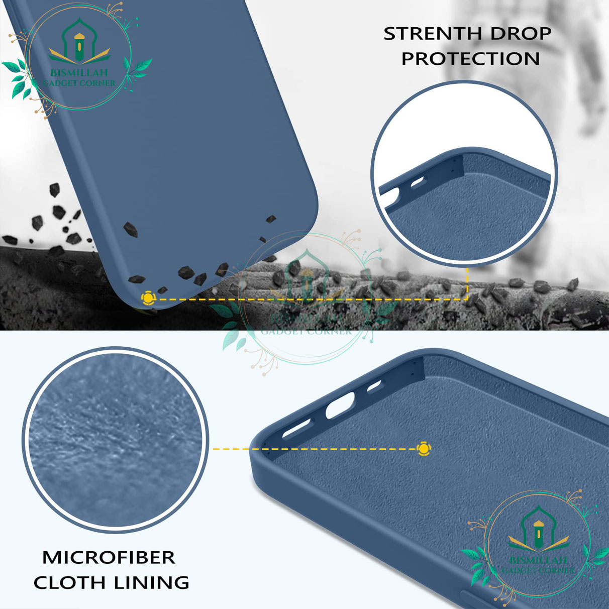 Picture of Premium Liquid Silicone Phone case for Tecno Camon 30 4G / 5G Liquid Silicon Mobile Back Case Soft Silicone Phone Cover