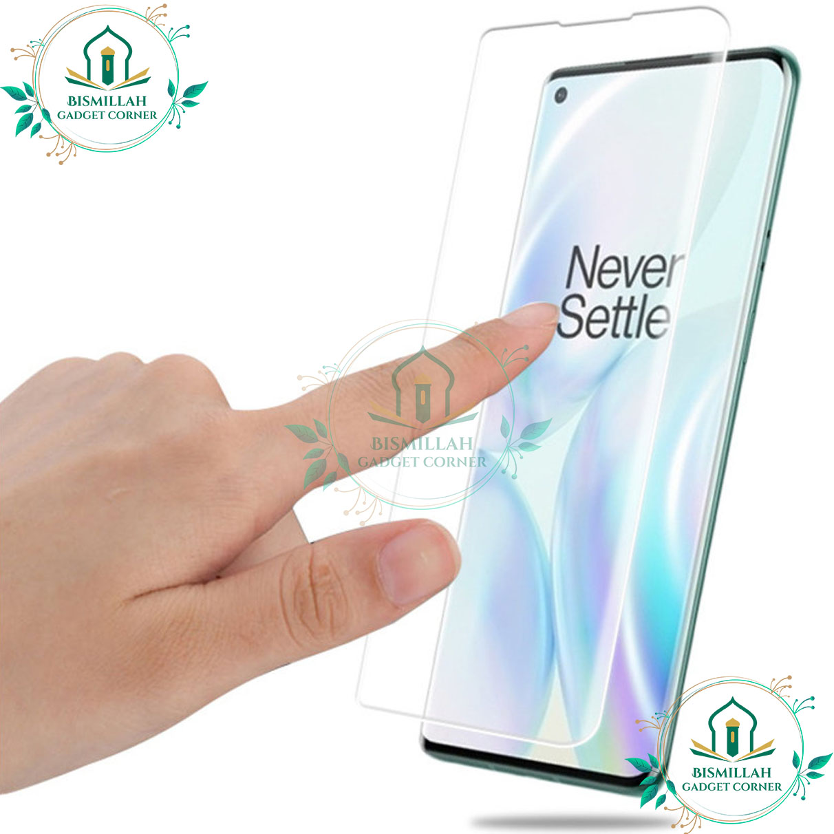 Picture of Original Premium UV Tempered Glass For Huawei P60 / Huawei P60 Pro / Huawei P60 Art Screen Protector Curved with Liquid Glue and UV Light -Transparent Clear