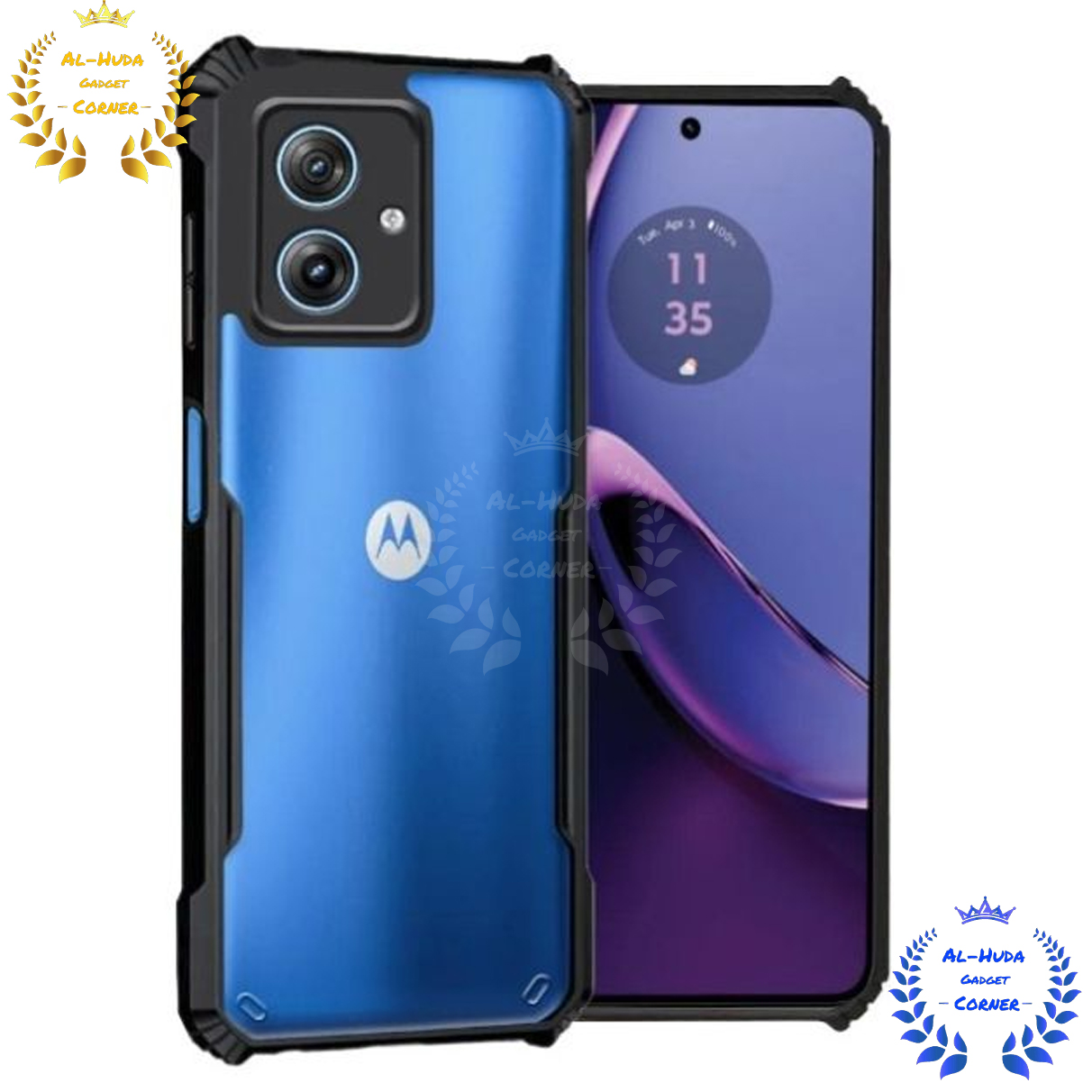 Picture of Shockproof & Transparent Crystal Clear Back Cover Case / Matte Protective Lens Flexible Back Cover for Motorola Moto G54 5G / Motorola Moto G54 Power /  Motorola Moto G64 5G | Slim Silicone Cover with Soft Lining Shockproof Full Body Bumper Case