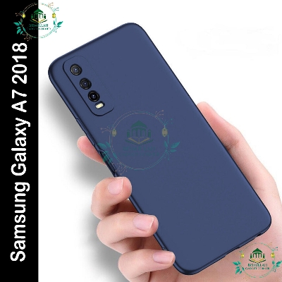 Picture of Premium Liquid Silicone Phone case for Samsung Galaxy A7 2018 Liquid Silicon Mobile Back Case Soft Silicone Phone Cover