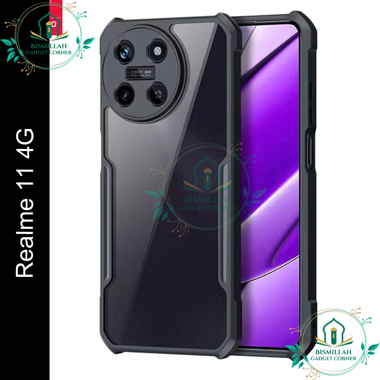 Picture of Xundd Back Cover for Realme 11 4G Transparent Hybrid Hard PC Back Bumper