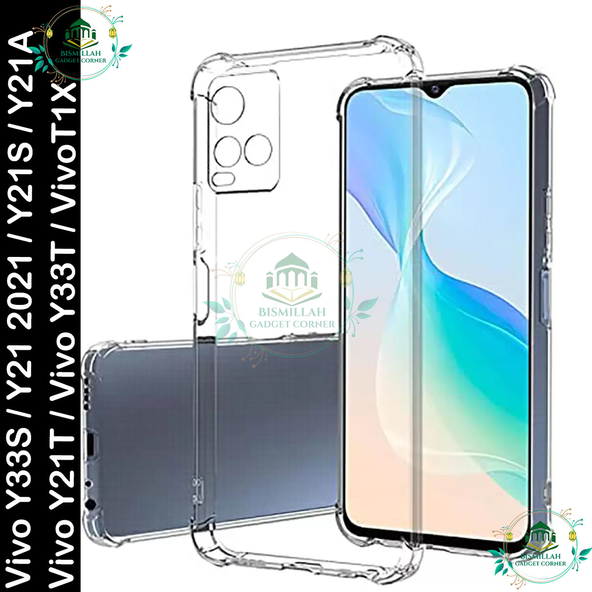Picture of Transparent back cover For Vivo Y21e / Vivo Y33S / Vivo Y21 2021 / Vivo Y21S / Vivo Y21A / Vivo Y21T / Vivo Y33T / Vivo T1X Luxury transparent Protect Back Cover Soft Case