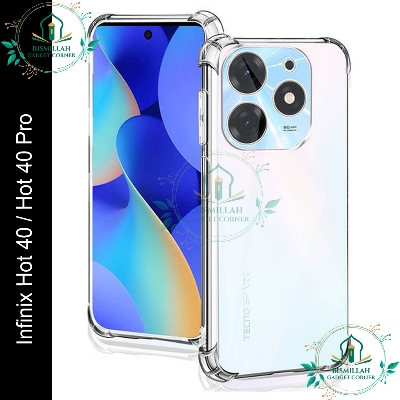 Picture of Original Transparent back cover For Infinix Hot 40 / Infinix Hot 40 Pro Luxury transparent Protect Back Cover Soft Case