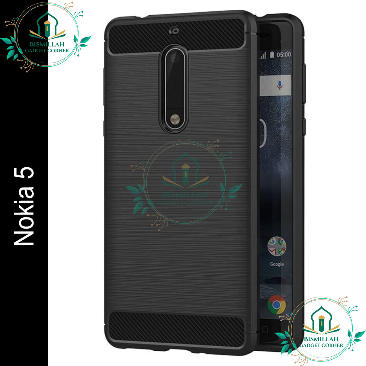 Picture of High Quality Spigen cover For Nokia 5 Carbon Fiber Back cover Soft Slim Fashion Non-Slip Protective Carbon Fiber Phone Case