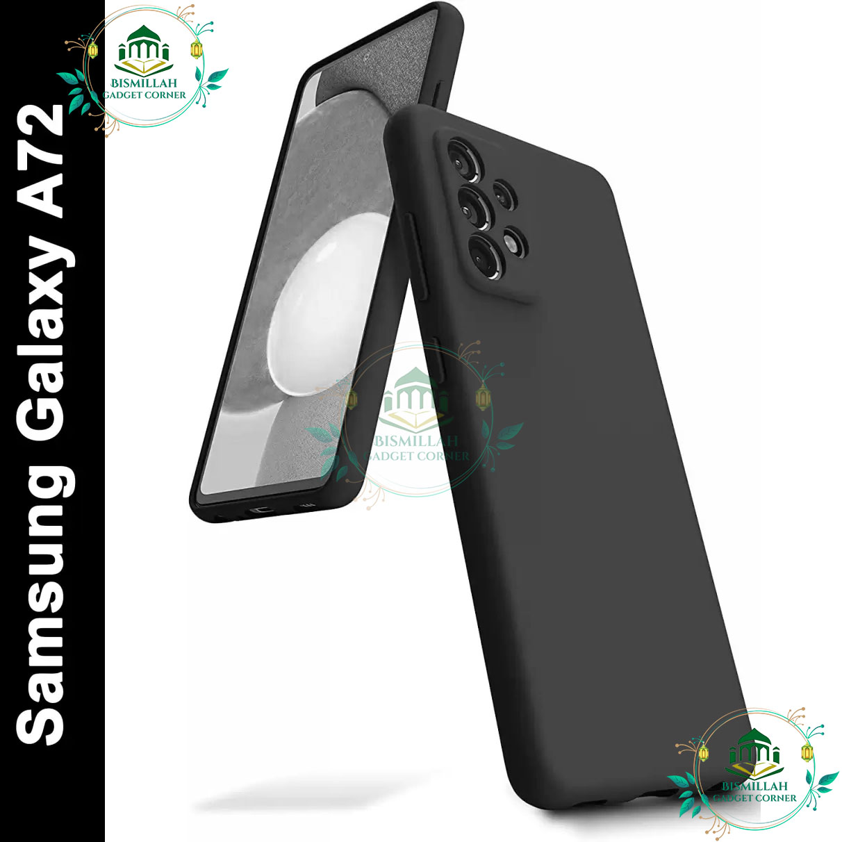 Picture of Premium Liquid Silicone Phone case for Samsung Galaxy A72 4G/5G Liquid Silicon Mobile Back Case Soft Silicone Phone Cover - মোবাইল ফোন - Phoneo