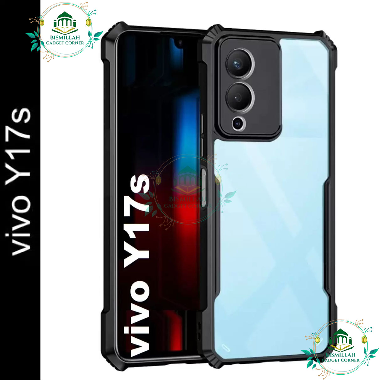 Picture of Xundd Back Cover for Vivo Y17s Transparent Hybrid Hard PC Back Bumper