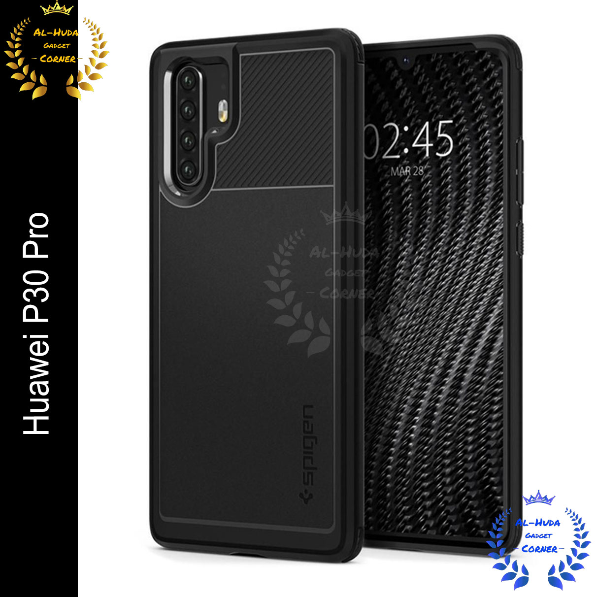 Picture of Spigen cover For Huawei P30 Pro Carbon Fiber Back cover Soft Slim Fashion Non-Slip Protective Carbon Fiber Phone Case