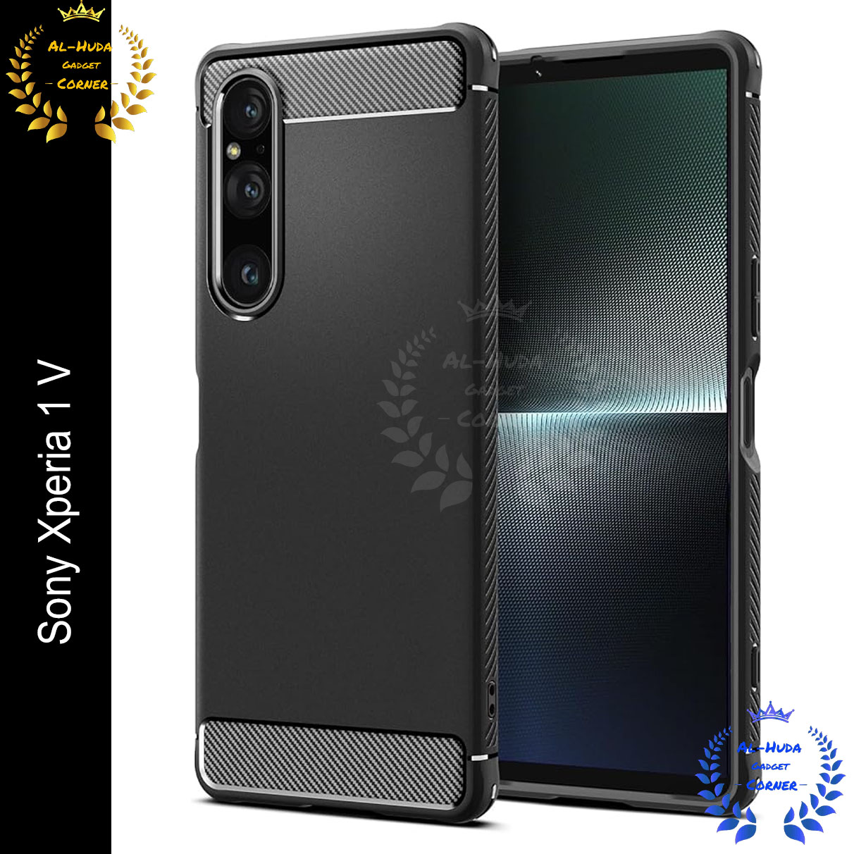 Picture of Spigen cover For Sony Xperia 1 V Carbon Fiber Back cover Soft Slim Fashion Non-Slip Protective Carbon Fiber Phone Case
