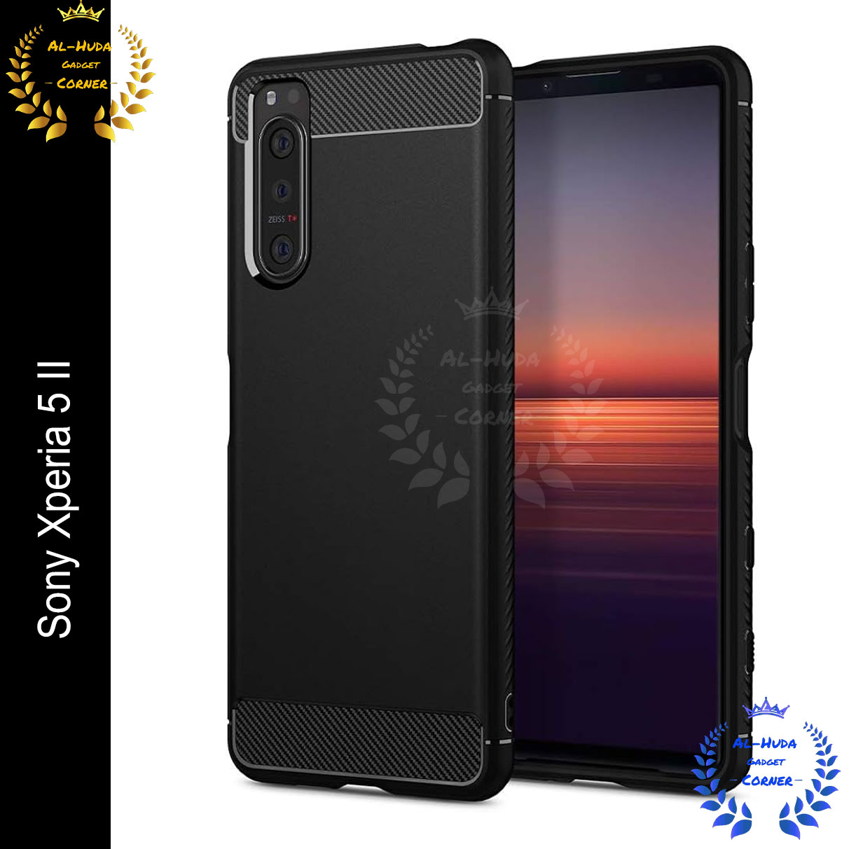 Picture of Spigen cover For Sony Xperia 5 II / Sony Xperia 5 ii Carbon Fiber Back cover Soft Slim Fashion Non-Slip Protective Carbon Fiber Phone Case