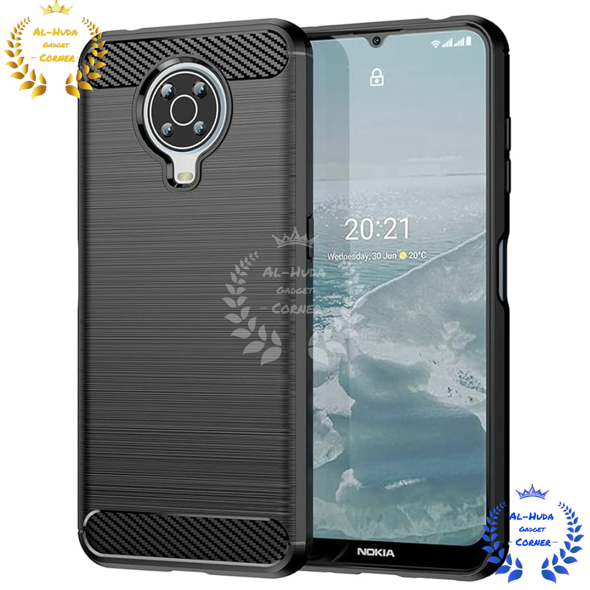 Picture of Spigen cover For Nokia G10 / Nokia G20 Carbon Fiber Back cover Soft Slim Fashion Non-Slip Protective Carbon Fiber Phone Case