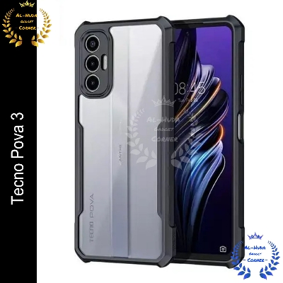 Picture of Xundd Back Cover for Tecno Pova 3 Transparent Hybrid Hard PC Back Bumper (Best Quality)