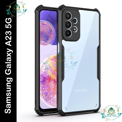 Picture of For Samsung Galaxy A23 5G Edge-Reinforced Shockproof Cushion Back Clear Hybrid Transparent Hard Cover Casing - Phone Back Cover - Camera