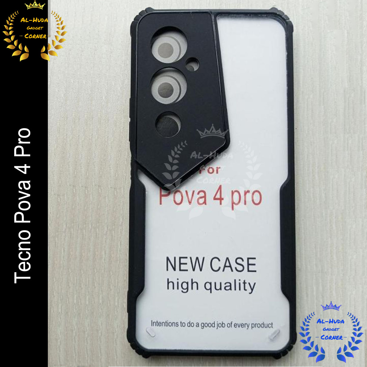 Picture of Xundd Back Cover for Tecno Pova 4 Pro Transparent Hybrid Hard PC Back Bumper