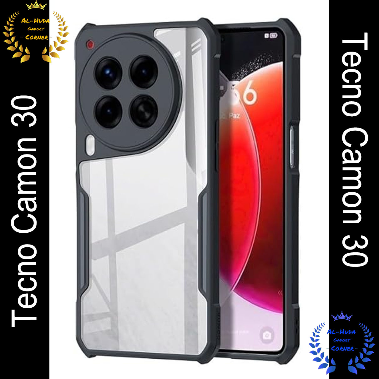 Picture of Xundd Back Cover for Tecno Camon 30 5G Transparent Hybrid Hard PC Back Bumper (Best Quality)