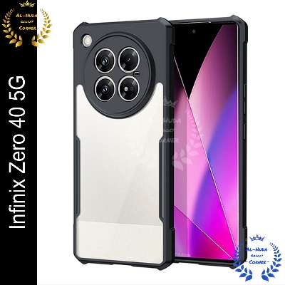 Picture of Xundd Back Cover for Infinix Zero 40 5G Transparent Hybrid Hard PC Back Bumper