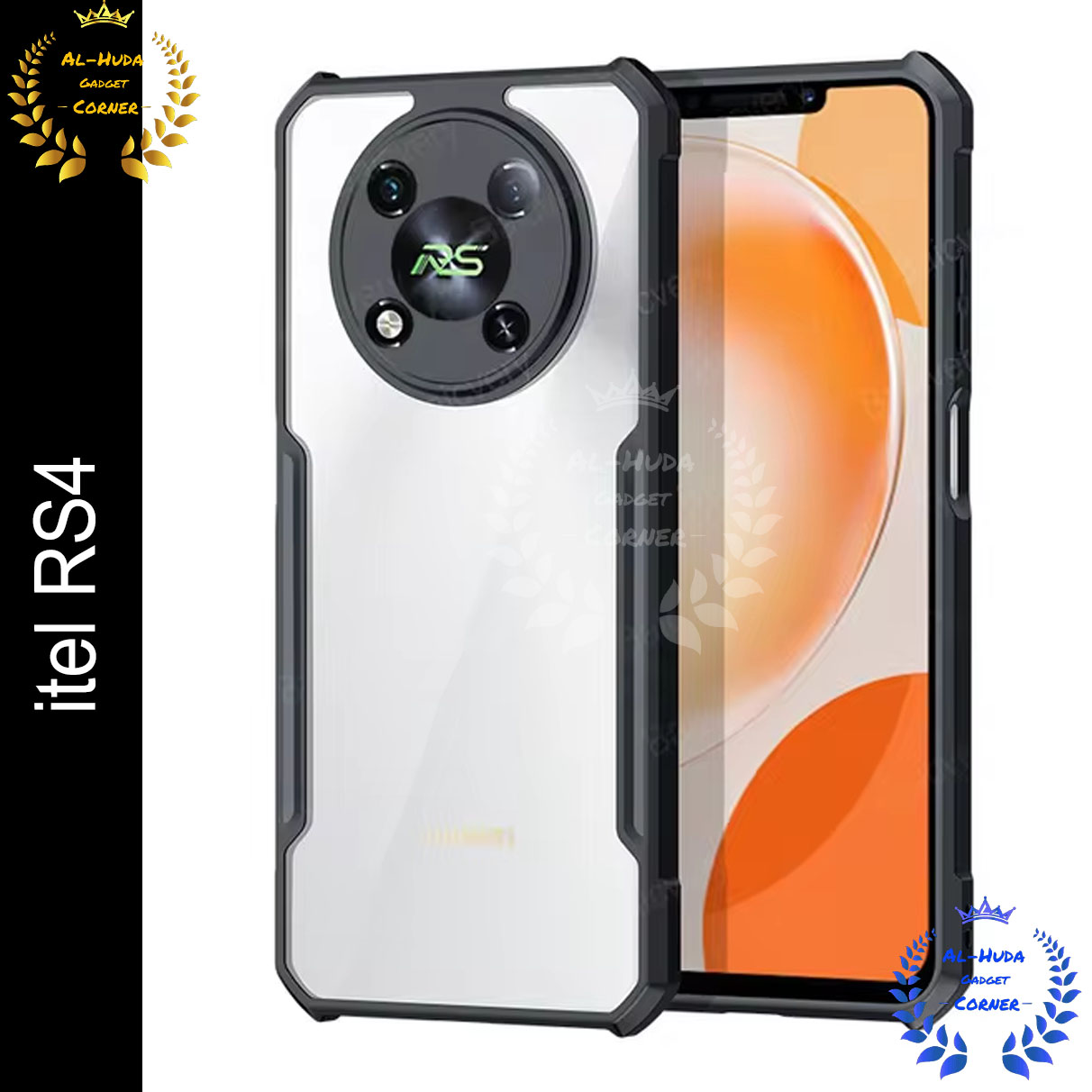 Picture of Xundd Back Cover for itel RS4 Transparent Hybrid Hard PC Back Bumper