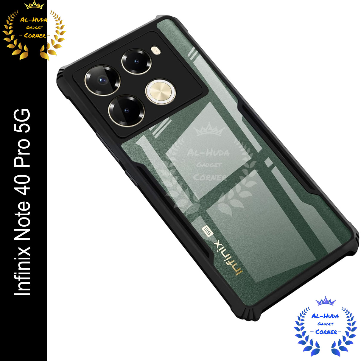 Picture of Xundd Back Cover for Infinix Note 40 Pro 5G Transparent Hybrid Hard PC Back Bumper (Best Quality)
