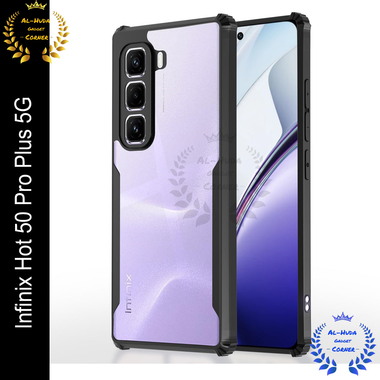 Picture of Xundd Back Cover for Infinix Hot 50 Pro Plus 5G Transparent Hybrid Hard PC Back Bumper (Best Quality)