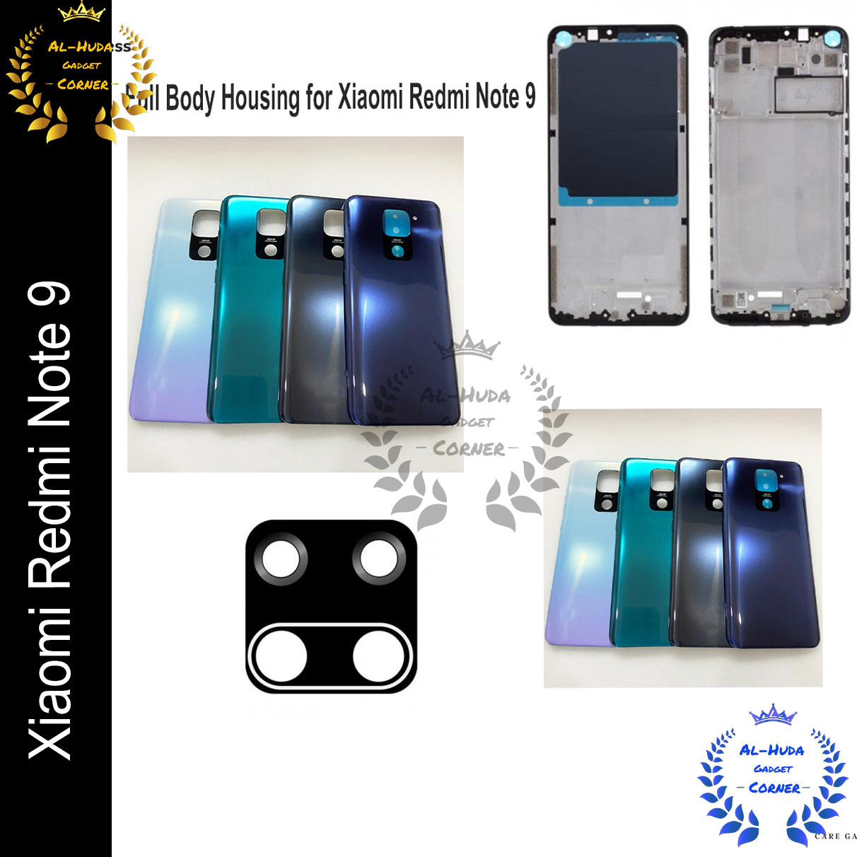 Picture of Full Body Housing for Xiaomi Redmi Note 9 (LCD Frame Panel, Middle Frame and Back Panel)