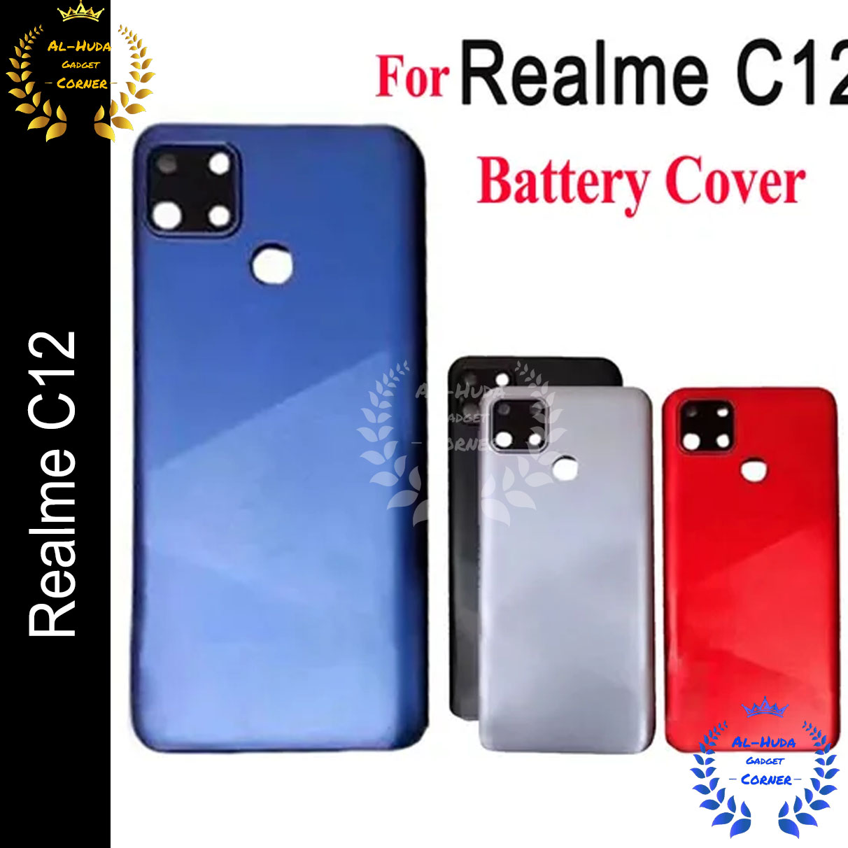 Picture of Replacement Backshell Panel for Realme C12 Battery Back Door Housing (Best Quality)