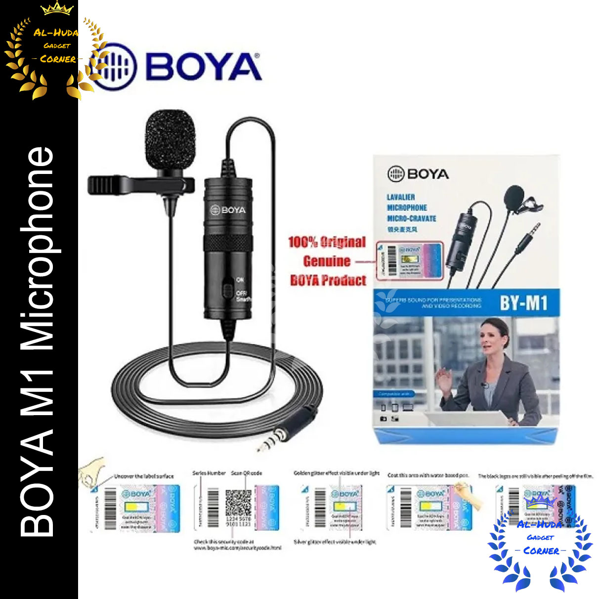 Picture of BOYA M1 Microphone Boya Professional Microphone For Mobile & Dslr - Black (Best Quality)