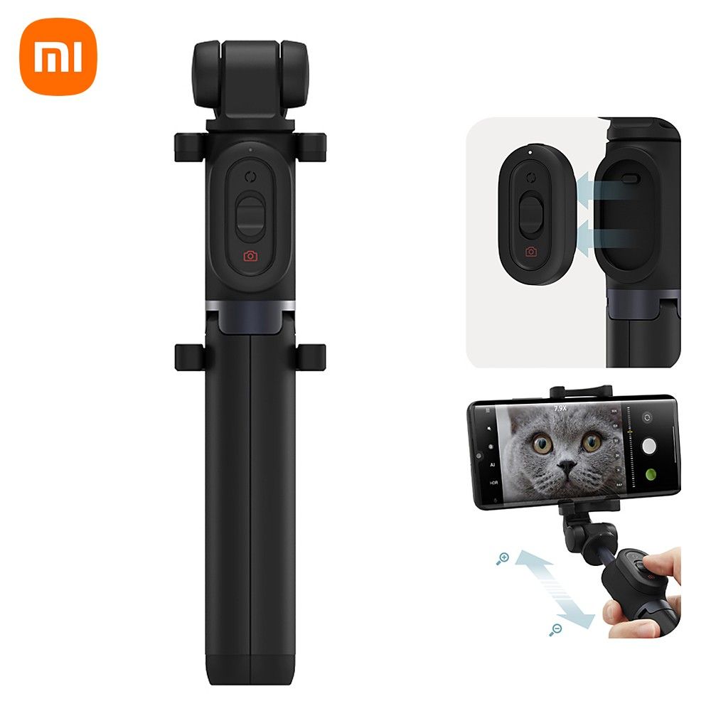 Picture of Zoom Selfie Stick Extendable Selfie Stick Tripod Wireless Bluetooth - Black